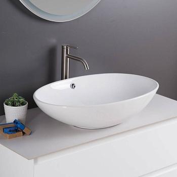 Раковина керамическая накладная, овальная BB1104