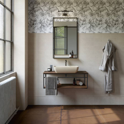 Раковина PLAZA накладная 55, песочный матовый PLR.wb.55\SAN