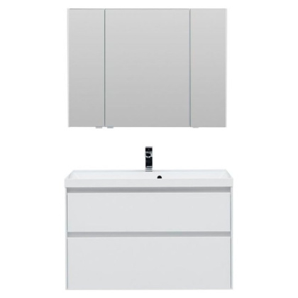 Мебель для ванной Aquanet Гласс 100 белый Мебель для ванной Aquanet Гласс 100 белый