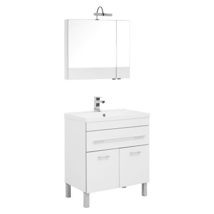 Мебель для ванной Aquanet Верона 75 белый (напольный 1 ящик 2 дверцы) Мебель для ванной Aquanet Верона 75 белый (напольный 1 ящик 2 дверцы)