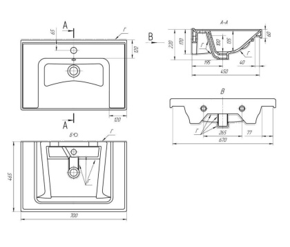 Раковина керамическая "Грэйс 90"  Раковина керамическая "Грэйс 90"