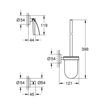 Комплект Grohe Essentials 40407001 хром Комплект Grohe Essentials 40407001 хром