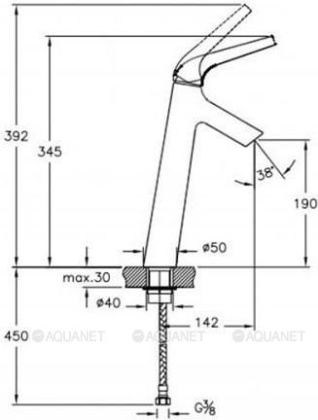 Смеситель для раковины VITRA Nest Trendy высокий, A42301EXP