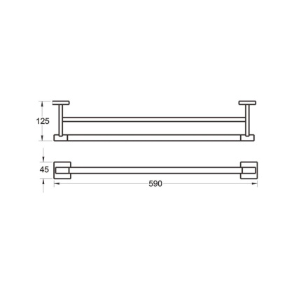 Полотенцедержатель двойной, RG3027H Rose, Золото с черным