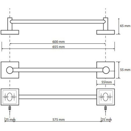 Полотенцедержатель 655мм