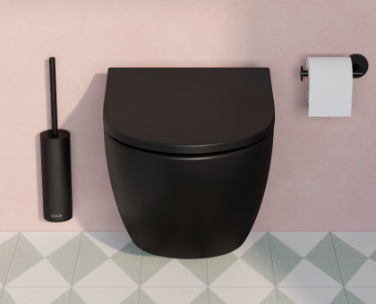 Безободковый подвесной унитаз VitrA Sento, матовый черный Безободковый подвесной унитаз VitrA Sento, матовый черный