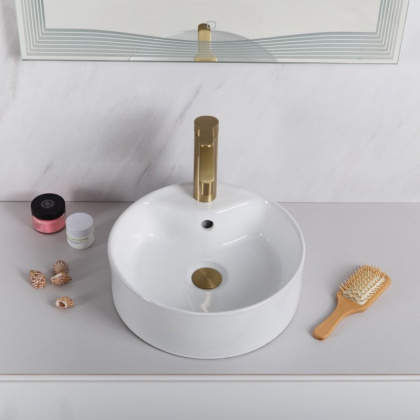 Раковина накладная керамическая круглая BB1400