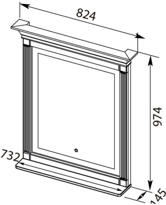 Зеркало Aquanet Селена 90 белый/серебро Зеркало Aquanet Селена 90 белый/серебро