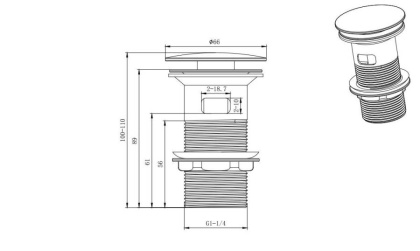 Сливной набор для раковины AQUATEK AQ6001CR  Сливной набор для раковины AQUATEK AQ6001CR