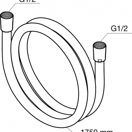 F0400164 Душ.шланг, 1750 мм, шт F0400164 Душ.шланг, 1750 мм, шт