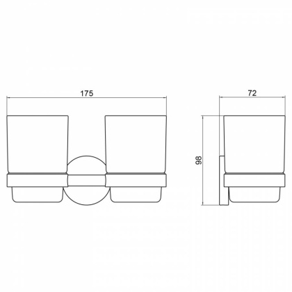 Стакан для зубных щеток двойной Timo Saona 13034/16 белый матовый Стакан для зубных щеток двойной Timo Saona 13034/16 белый матовый