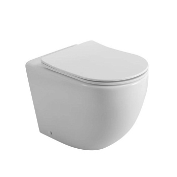 Унитаз приставной безободковый с сиденьем BELBAGNO SFERA-R