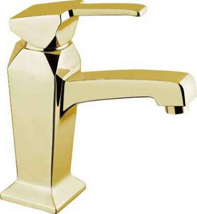 LEGEND-LSM2-03/24 Смеситель на раковину однорычажный с донным клапаном, золото, ручка золото