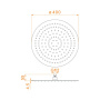 Верхний душ 3D круглый RGW SP-81B, RGW 21148140-04