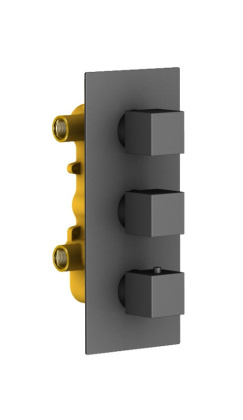 Душевая система Timo Tetra-Thermo SX-0179/03SM скрытого монтажа с термостатом, черная матовая Душевая система Timo Tetra-Thermo SX-0179/03SM скрытого монтажа с термостатом, черная матовая