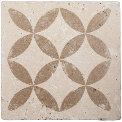 Натуральный травертин, ORNAMENT №2 10x10, Provance