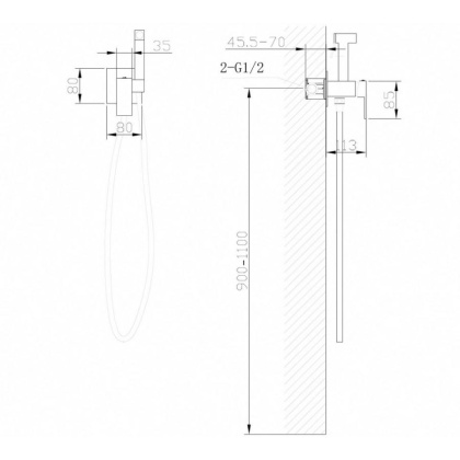 Смеситель ABBER Daheim AF8226W с гигиеническим душем,белый матовый Смеситель ABBER Daheim AF8226W с гигиеническим душем,белый матовый