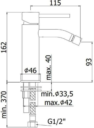 Смеситель для биде Paffoni Light LIG131HG Смеситель для биде Paffoni Light LIG131HG