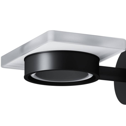 A85A34222 X-Joy, Стеклянная мыльница с настенным держателем, черный A85A34222 X-Joy, Стеклянная мыльница с настенным держателем, черный