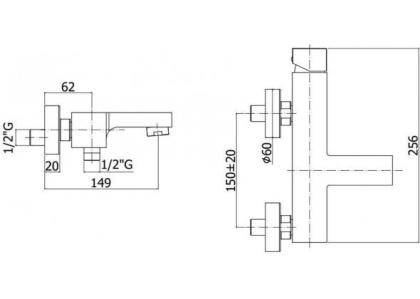 Смеситель для ванны с душем Paffoni Elle EL022NO
