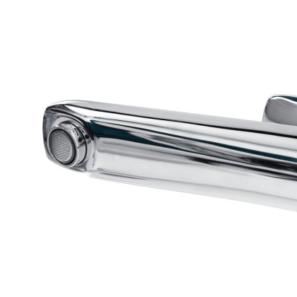 DUE Смеситель для накладной раковины без донного клапана, хром DUE-LMC-CRM-W0 DUE Смеситель для накладной раковины без донного клапана, хром DUE-LMC-CRM-W0