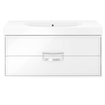 Тумба CANALETTO подвесная с ящиками 100, белая глянцевая Тумба CANALETTO подвесная с ящиками 100, белая глянцевая