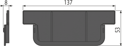 Передняя часть для закрытия желоба