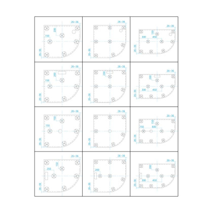 Душевой поддон  90*100*3,5 RGW GWS-41-L Белый/Асимметричный  Литьевой мрамор (Левый)