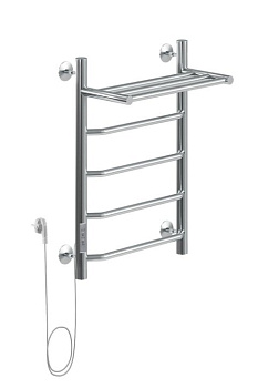 Полотенцесушитель электрический Aquanet Fiona 60х40 Тэн слева, с полкой