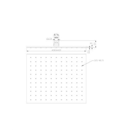 Верхний душ OMNIRES 40х40 см WG240CR (хром)