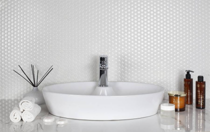 Керамическая мозаика, Penny Round White Matt, Shapes