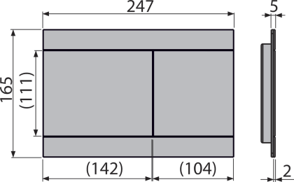 Кнопка управления для скрытых систем инсталляции, GOLD-глянец