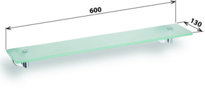 Полка стеклянная Bemeta Omega 104202042 Глянец Полка стеклянная Bemeta Omega 104202042 Глянец