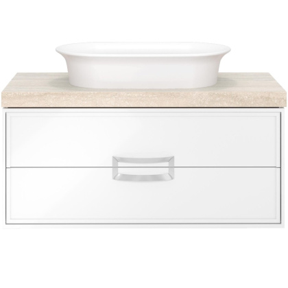 Тумба CANALETTO подвесная с ящиками 100, белая матовая CN.100\M