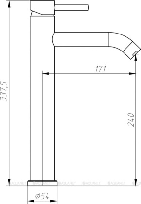 Смеситель для раковины Aquanet Steel AF210-11S Смеситель для раковины Aquanet Steel AF210-11S