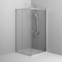 W87G-403-100100-MT Sunny Душевое ограждание квадратное, раздвижные двери 100x100 серебро,стекло прозрачное