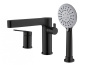 DELTA Смеситель на борт ванны с ручным выдвижным душем, чёрный матовый, DEL-BVD3-NERO