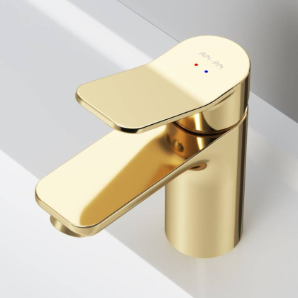 F85A02199 X-Joy, смеситель для умывальника излив 100 мм, золото