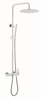 Стойка для душа со смесителем UNO белый хром Стойка для душа со смесителем UNO белый хром