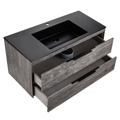 База под раковину Chiara 2D 1000 подвесная, 2 выкатных ящика soft-close, G.Stone