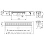 Водоотводящий желоб с порогами для перфорированной решетки, арт.APZ1-650