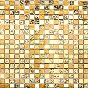Стеклянная мозаика, Mix Gold 15x15, Metal Стеклянная мозаика, Mix Gold 15x15, Metal