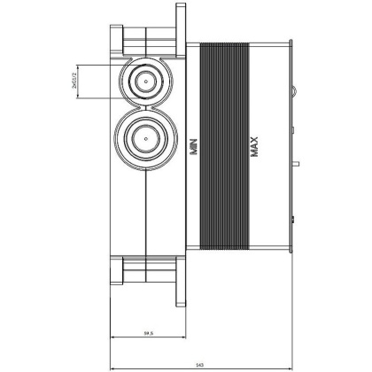 Элемент скрытого монтажа на 2 выхода OMNIRES BOXTE2F