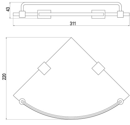 Полочка в ванную Timo Selene 10073/00 Полочка в ванную Timo Selene 10073/00