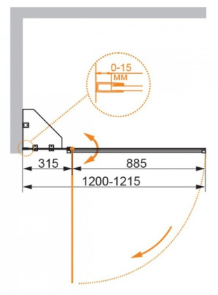 ECO-O-V-12-120/140-C-Cr Шторка на ванну ECO-O-V-12-120/140-C-Cr Шторка на ванну