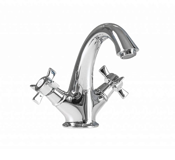 LORD-LS1-02 Смеситель для раковины с донным клапаном бронза, ручки бронза