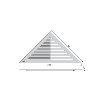 Решетка для углового водоотводящего желоба, нержавеющая сталь-мат