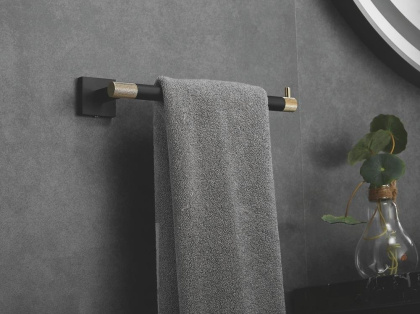 Полотенцедержатель в форме полукольца удлиненный, RG3006H Rose, Золото с черным Полотенцедержатель в форме полукольца удлиненный, RG3006H Rose, Золото с черным