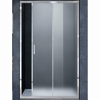 Душевая дверь Alpha VDS-3AL110MT, 1100, хром, стекло текстурное