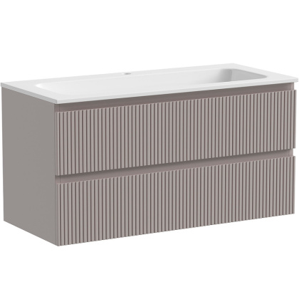 Тумба подвесная SANCOS Snob T 995х445х500, c двумя ящиками оснащенными доводчиками, Doha Soft, арт.SNT100SM